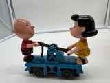 Lionel 6-18413 Charlie Brown and Lucy Peanuts operating hand car O SCALE Used Broken as is