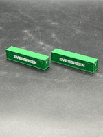 Set of 2 Evergreen Intermodal Containers N Scale Like New