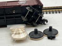 Weaver- MNP Weaver Many New Products MNP Pennsylvania Railroad PRR Track Cleaning Boxcar Dual Motors #569104 O SCALE Like New