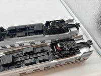 K-Line k-4618a Canadian Pacific CP Aluminum Passenger cars 15" 2 pack w/ streamlighting O SCALE Like New