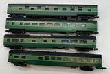 Con-Cor Set of 4 Southern Green Crescent Limited Passenger Cars N SCALE Used Excellent Damaged Box