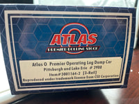 Atlas 3001164-2 Pittsburgh & Lake Erie P&LE Premier - Log dump car #2908 O SCALE NEW