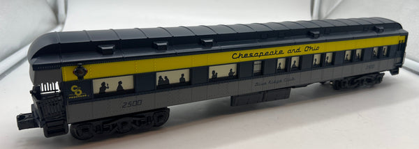 K-Line C&O "Blue Ridge Club" Heavyweight Dining Car #2500 O Scale Used Excellent Damaged Box as is
