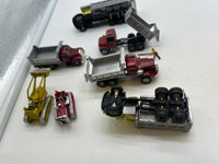 Construction Site Vehicles, Figures, details HO SCALE (9 pc)  Used No Box