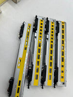 Model Power #3031-4  Union Pacific UP 4-car streamline passenger car set N scale Used Excellent Damaged Box