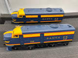 Lionel 6-58600 # 208 Alco A A Santa Fe Desel Set Blue/ Yellow O SCALE Like New