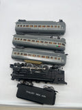 Marx New York Central NYC black steam locomotive w/ 3 passenger cars as is O SCALE Used No Box