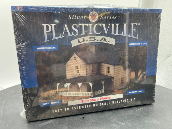 Bachmann 45523 Plasticville Silver Series Two Story House Building Kit HO SCALE NEW