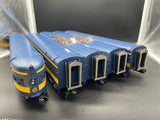 MTH Premier 20-65095 Alaska 5-Car 70' Streamlined Passenger Set (Smooth Sided) O SCALE Like New