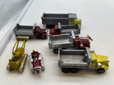 Construction Site Vehicles, Figures, details HO SCALE (9 pc)  Used No Box
