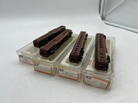 Con-Cor set of 4 Norfolk Western N&W passenger cars N SCALE Like New