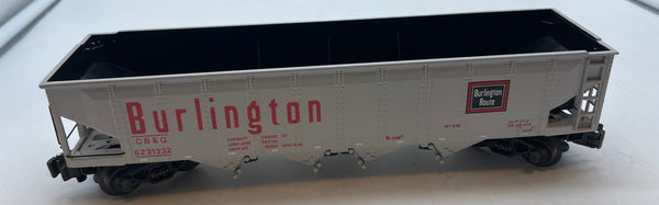 K-Line k623-1332 BURLINGTON ROUTE CLASSIC SCALE DIECAST HOPPER  Gray O SCALE Used Excellent