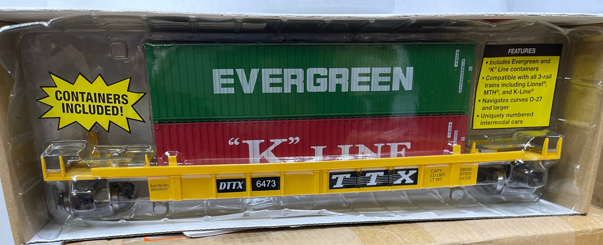 Menards Intermodal Menards 275-9077 TTX Intermodal Car with Two Shipping Containers O SCA