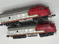 Bachmann Set of 2 Santa Fe Powered Units 215 Diesel Locomotives N SCALE Used No Box