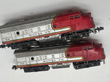 Bachmann Set of 2 Santa Fe Powered Units 215 Diesel Locomotives N SCALE Used No Box
