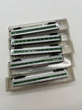 Model Power Set of 5 Burlington Northern BN Green/ Silver Passenger cars 3037 ; 3047 x2; 3057 x2 N SCALE Like New