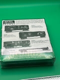 Micro-Trains 21212 Burlington Northern BN Fallen Flags Merger SP&S GN NP CB&Q 4 car set N SCALE NEW