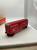 Lionel 6-36210 HI-CUBE BOXCARS - BURLINGTON O SCALE Like New