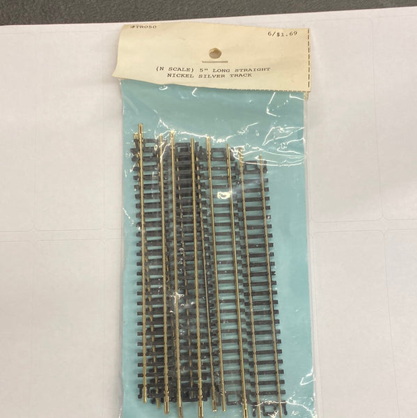 BB Hobby Supplies TR050 5 inch straight Nickel Silver track set of 6 N SCALE