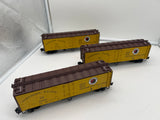 Lionel 6-11875 NORTHERN PACIFIC STEEL-SIDED REFRIGERATOR CAR 3-PACK O SCALE Like New