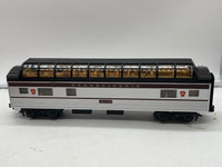 MTH Rugged Rails 33-6008 Pennsylvania O-27 Streamlined Full-Length Vista Dome Car #Lake View. O SCALE Like New