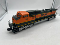 MTH Railking 30-2307-1 BNSF Dash-8 Diesel Engine - Pumpkin #810 --PS3 upgrade O SCALE Like New