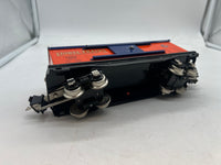 MTH Tinplate 11-70020 Orange/Blue  Box Car No. 2814 O Gauge - Tinplate O SCALE Like New No Box
