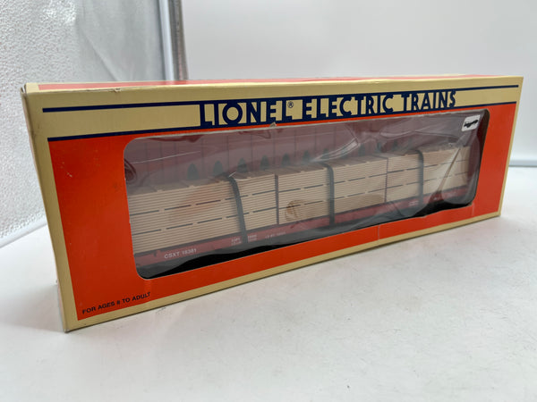 Lionel 6-16381 CSXT center I-beam flatcar with wood CSXT 16381 O scale NEW