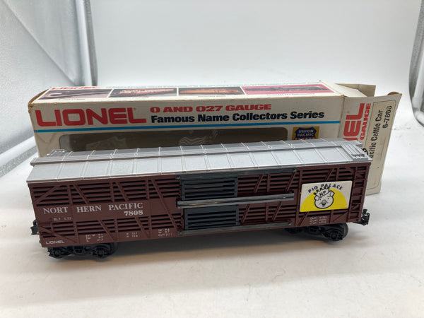 Lionel 6-7808 Northern Pacific Pig Palace Stock Car O SCALE Used Excellent