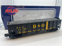 Atlas 910-2 BALTIMORE & OHIO B&O AAR 70 Ton 3-Bay Open Hopper TRAINMAN O Scale Like New