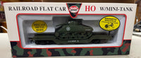 Model Power 98453 Depressed Ctr Flatcar w/ Mini Sherman Tank HO SCALE