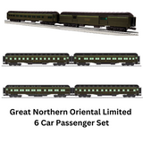 Lionel 6-85227, 6-85230, 6-85233 Great Northern 18" Oriental Ltd Passenger Car Set (3 Sets, 6 Cars) O Scale NEW