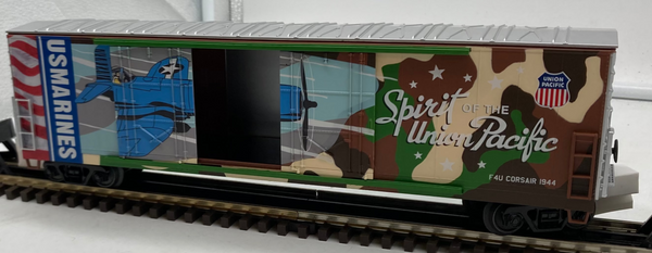 MTH Premier 20-93755 Union Pacific Premier 50 Dbl. Door Plugged Boxcar Road: 1944 . Marines Military O SCALE NEW IND