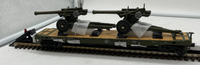 MTH Premier 20-92186E U.S. Army Flat Car with Howitzers O Scale Road #609050 NEW