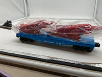 Lionel 6-17516 Texas and Pacific flatcar with two Beechcraft Bonanza airplanes O scale NEW Damaged Box