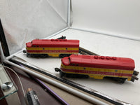 MTH Railking 30-2007-1 Florida East Coast Cab No. 503 & 504 One Powered "A" & 1 Dummy "A" with DCRU Reverse Unit and Electronic Horn. O SCALE Like New