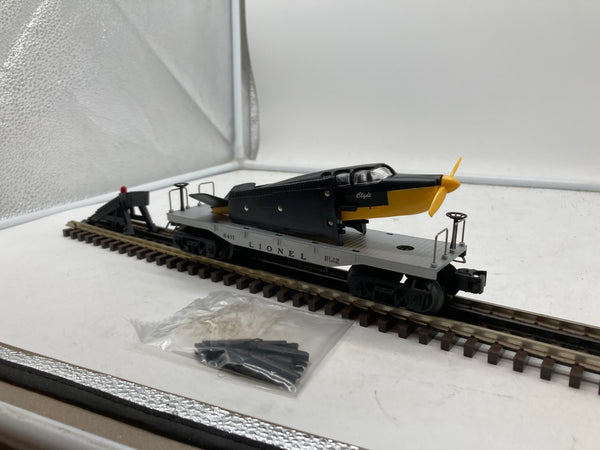 Lionel AT & SF flatcar with Beechcraft Bonanza airplane - 6-19430 - 1998 O SCALE NEW