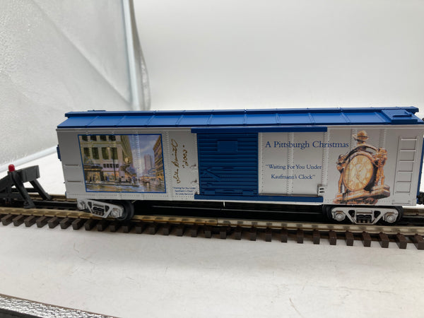 MTH Railking 30-74131 Pittsburgh Christmas RailKing Box Car signed limited O SCALE NEW