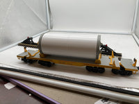 Lionel 50034 Heavy Duty Flat car with Rocket Load & Protective Cover O SCALE NEW