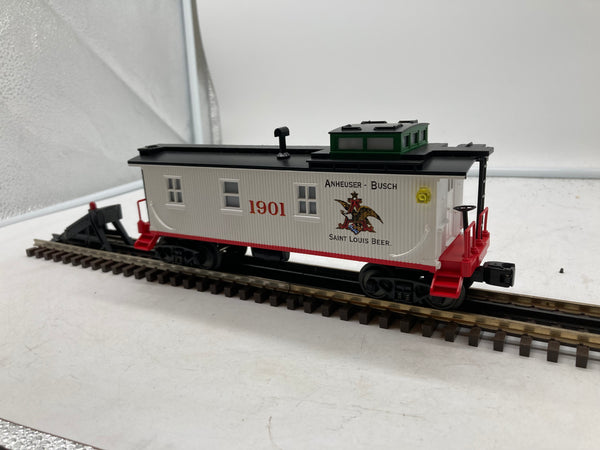 MTH Railking 30-4155C Anheuser-Busch Woodsided Caboose O SCALE NEW