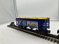 K Line Vintage K-Line O O-27 gauge K-6216 CSX C&O 6216 blue covered dual hopper car O SCALE Like New