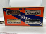 Lionel 6-22990 Lionel Route 66 automobile 4-pack O scale NEW