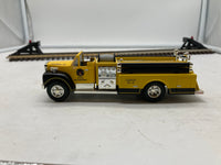 MTH Railking 30-50035 Yellow Die-Cast Fire Truck O SCALE NEW