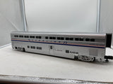 MTH Premier 20-6541 Amtrak 2-Car SuperLiner Slpr/Diner Set - Amtrak 5 Stripe . O SCALE Like New