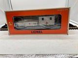 Lionel O scale 6-26505 illuminated rescue caboose car with flashing red light NEW