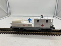 Lionel O scale 6-26505 illuminated rescue caboose car with flashing red light NEW