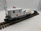 Lionel O scale 6-26505 illuminated rescue caboose car with flashing red light NEW