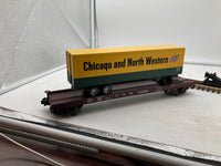 MTH Premier 20-98118 Chicago & North Western Flat Car . O SCALE NEW