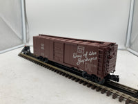 Weaver 1652 O SCALE Burlington RTE. Steel side box car Like New