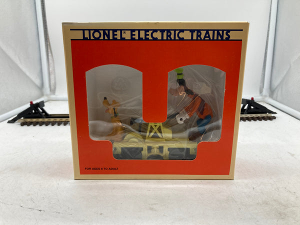 Lionel 6-18425 O gauge Disney Goofy and Pluto operating handcar O SCALE NEW